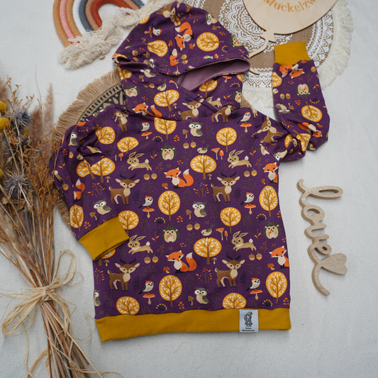Hoodie "Smiler" Gr. 56 - 170 (individuelle Stoffauswahl)
