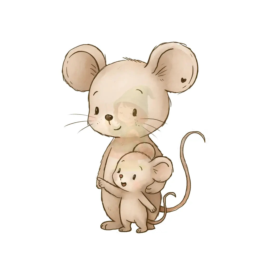 Bügelbild ’Die Maus zeigt...’