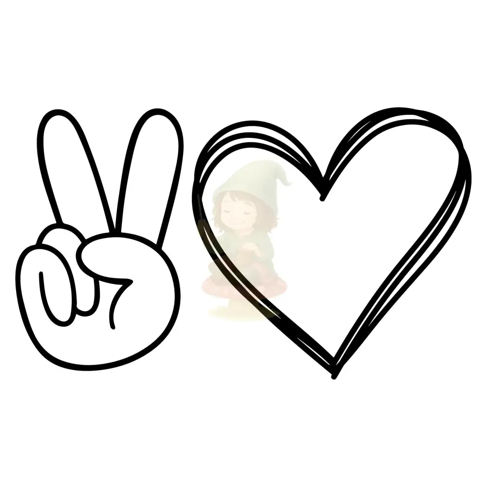 Bügelbild ’Peace Heart’