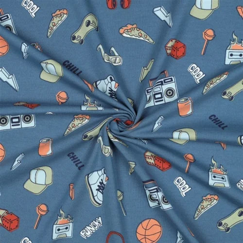 Baumwolljersey "Cool and Funky" - 0,5m