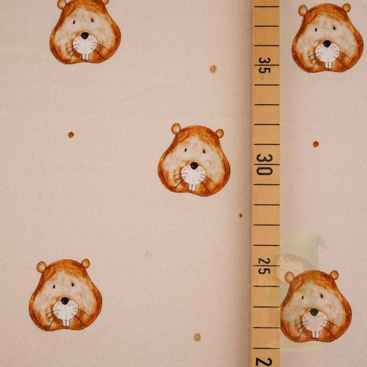 STOFFONKEL Bio-Jersey ’Mr. Beaver’ (GOTS) - 0,5m