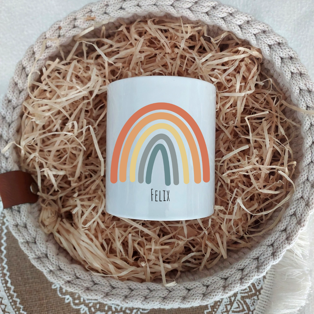 Spardose "Regenbogen" - personalisierbar (5 Schriftarten)