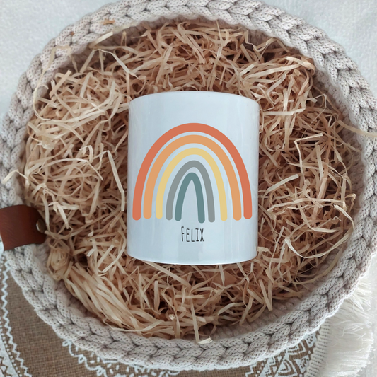 Spardose "Regenbogen" - personalisierbar (5 Schriftarten)