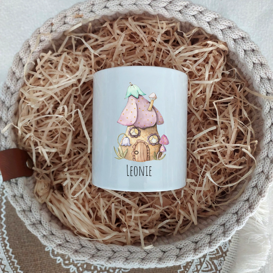 Spardose "Feenhäuschen" - personalisierbar (5 Schriftarten)