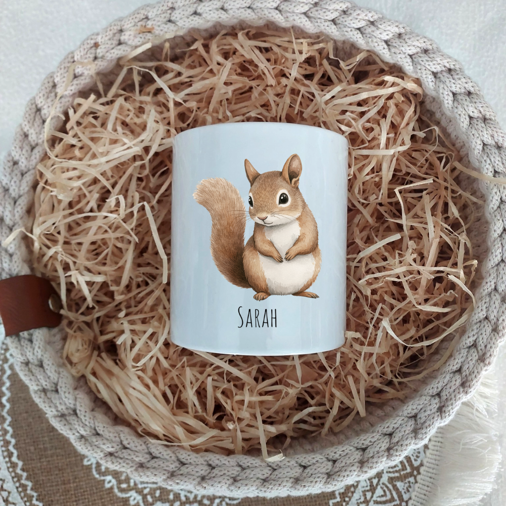 Spardose "Eichhörnchen" - personalisierbar (5 Schriftarten)