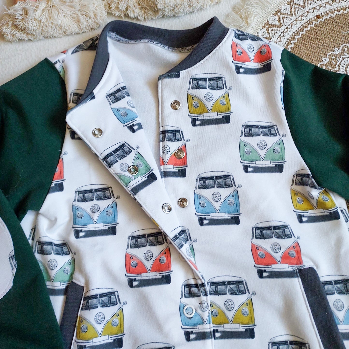 Collagejacke "Herzblatt" Gr. 68-152 (individuelle Stoffauswahl