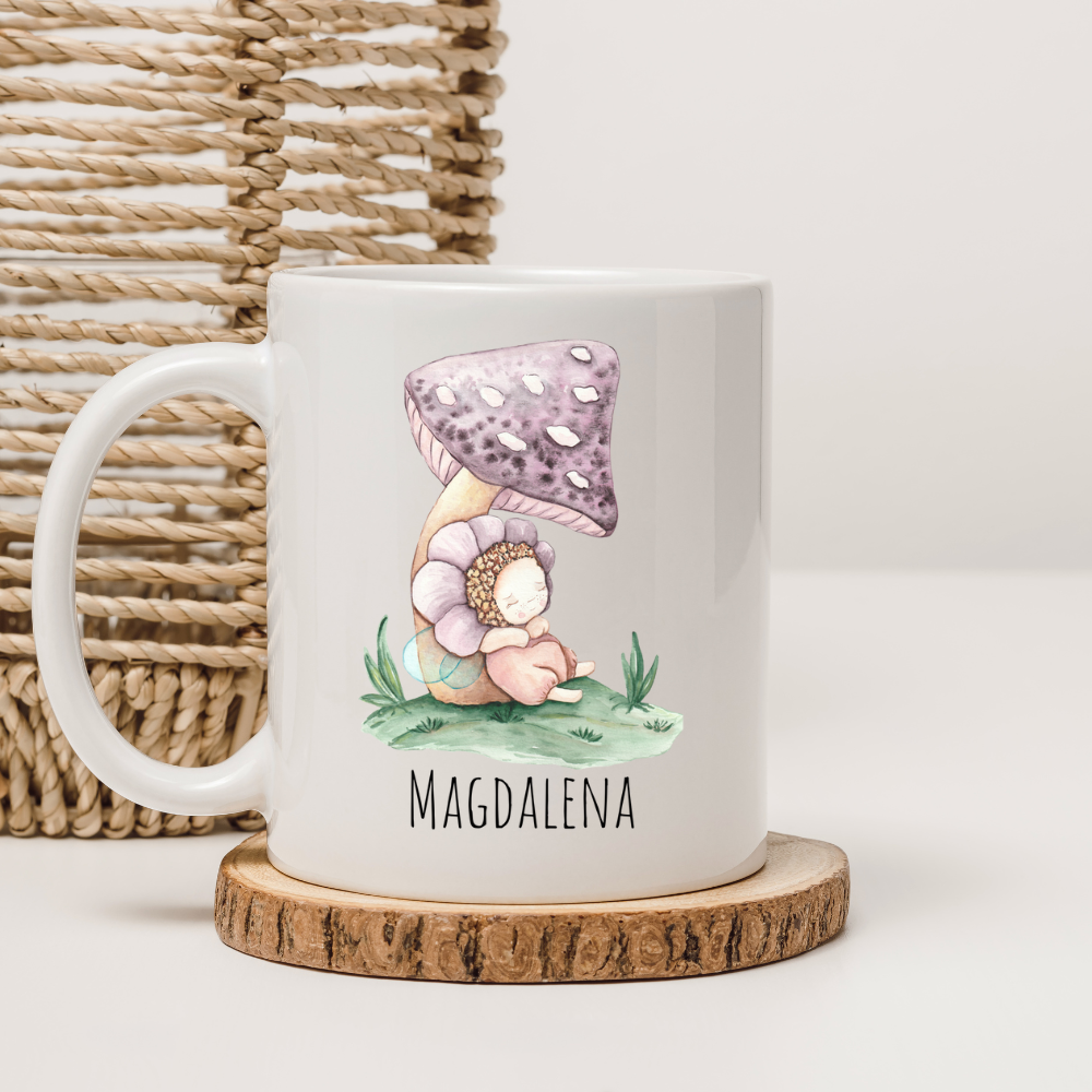 Tasse "Verträumte Fee" -  personalisierbar (5 Schriftarten)