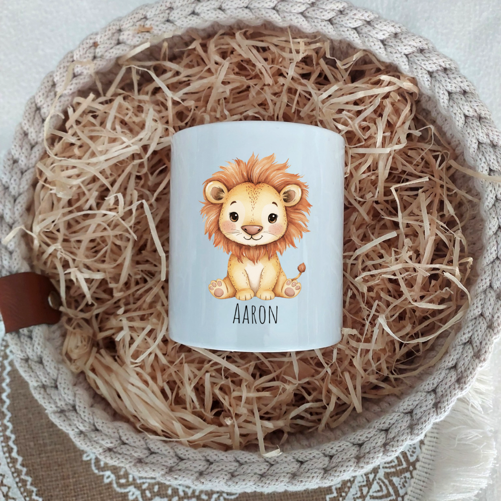Spardose "Kleiner Löwe" - personalisierbar (5 Schriftarten)