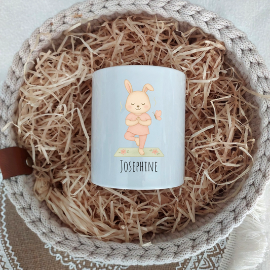 Spardose "Yoga Hase" - personalisierbar (5 Schriftarten)