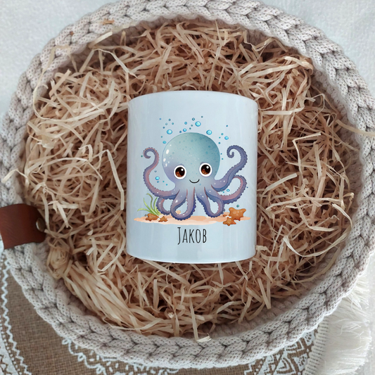 Spardose "Oktopus" - personalisierbar (5 Schriftarten)