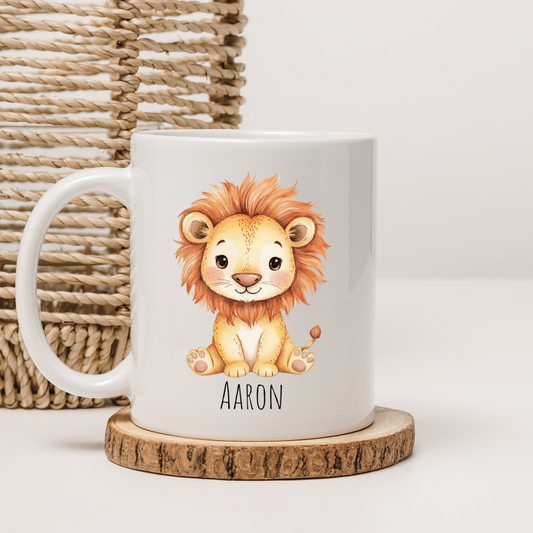 Tasse "Kleiner Löwe" - personalisierbar (5 Schriftarten)