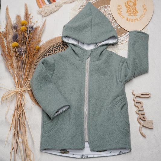 Merino-Walkjacke Gr. 56 - 170 (individuelle Stoffauswahl)
