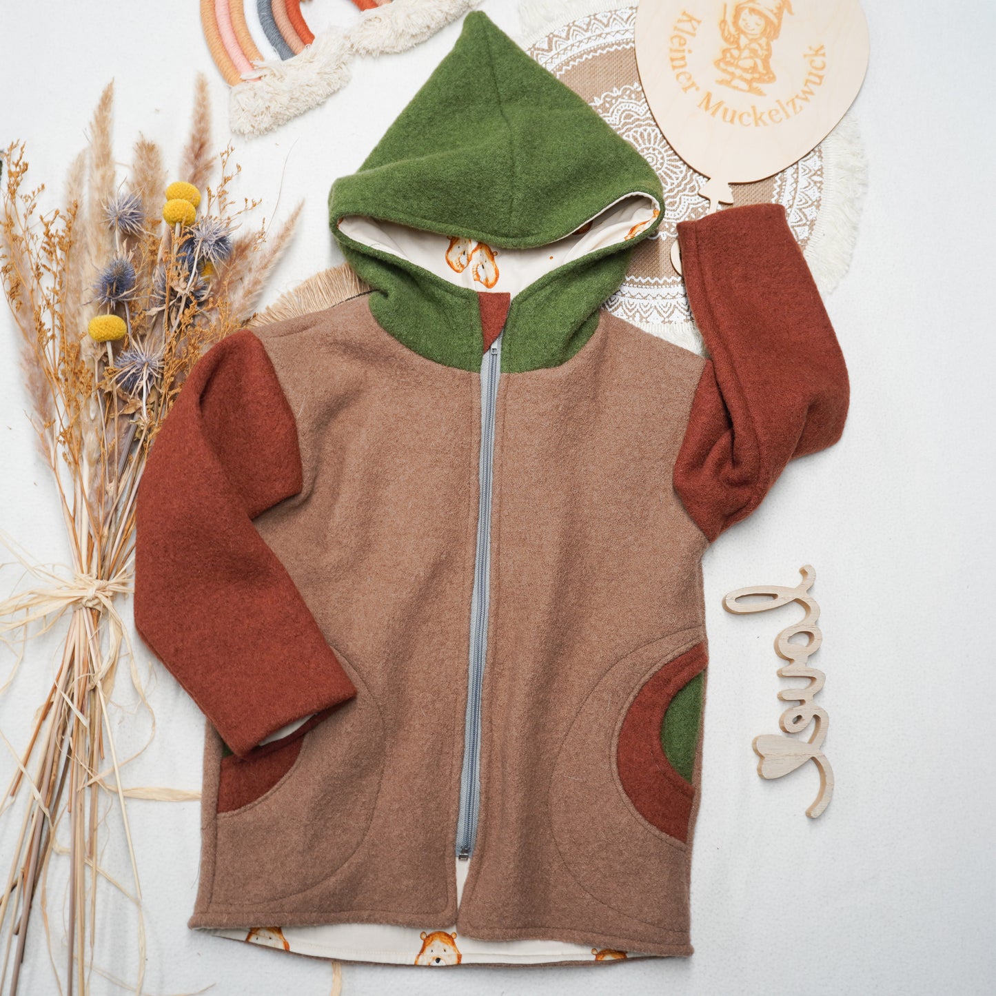 Walkjacke Gr. 56-170 (freie Stoffauswahl)
