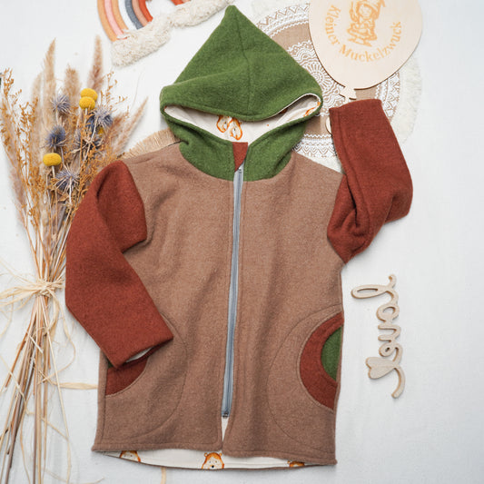 Walkjacke Gr. 56-170 (freie Stoffauswahl)