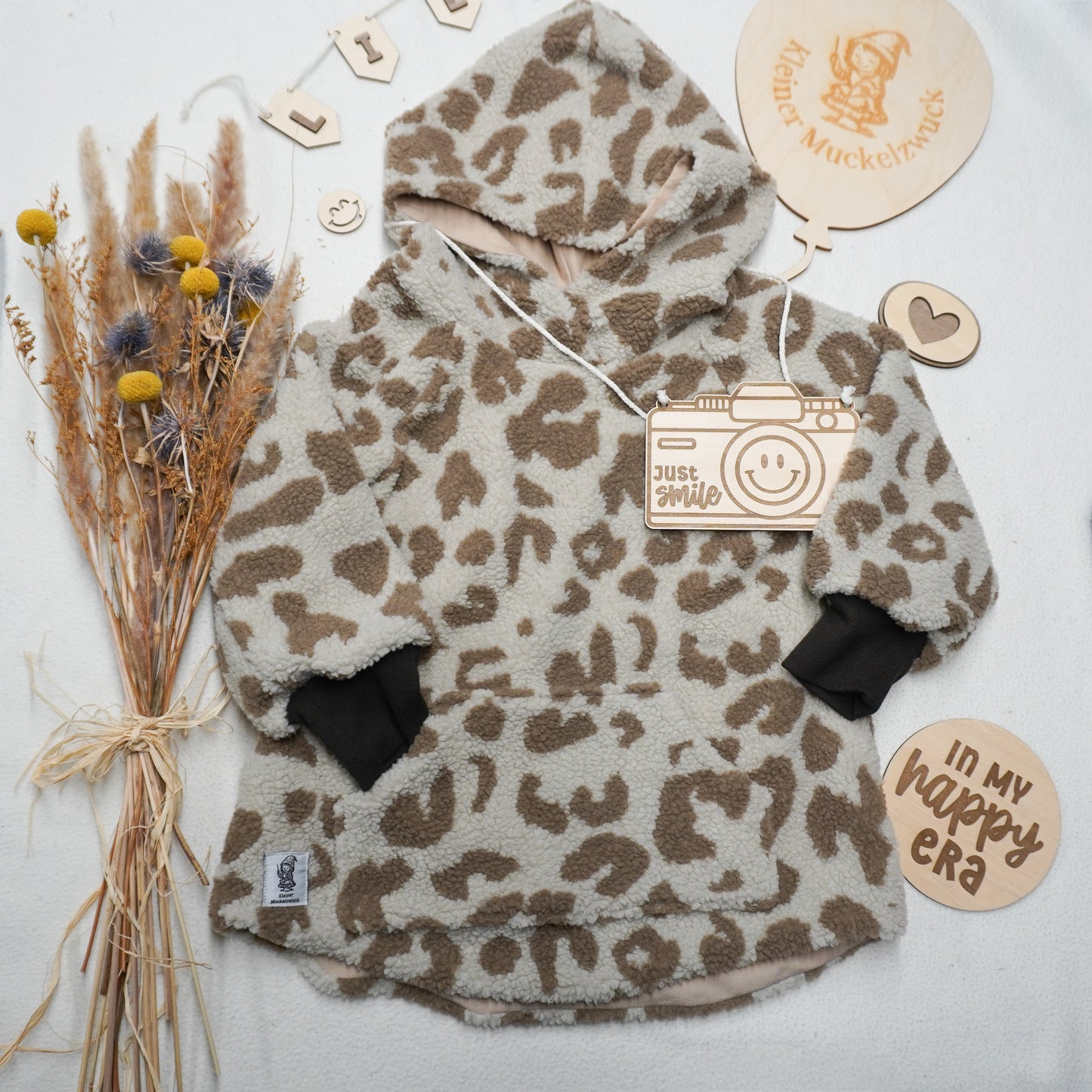 Outdoorhoodie "Stormy" Gr. 74-164 aus Teddystoff (individuelle Stoffauswahl)