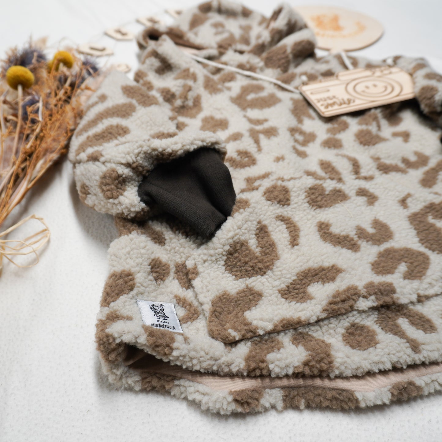 Outdoorhoodie "Stormy" Gr. 74-164 aus Teddystoff (individuelle Stoffauswahl)