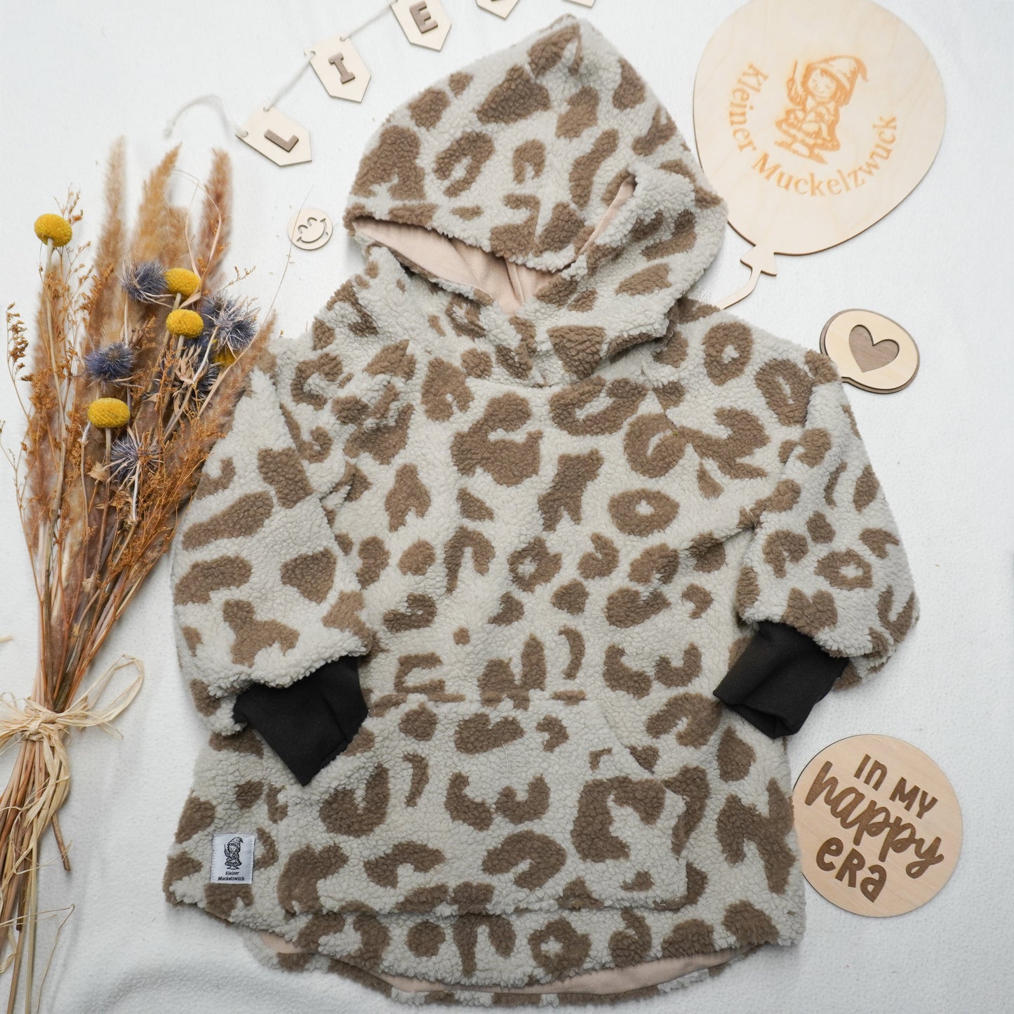 Outdoorhoodie "Stormy" Gr. 74-164 aus Teddystoff (individuelle Stoffauswahl)