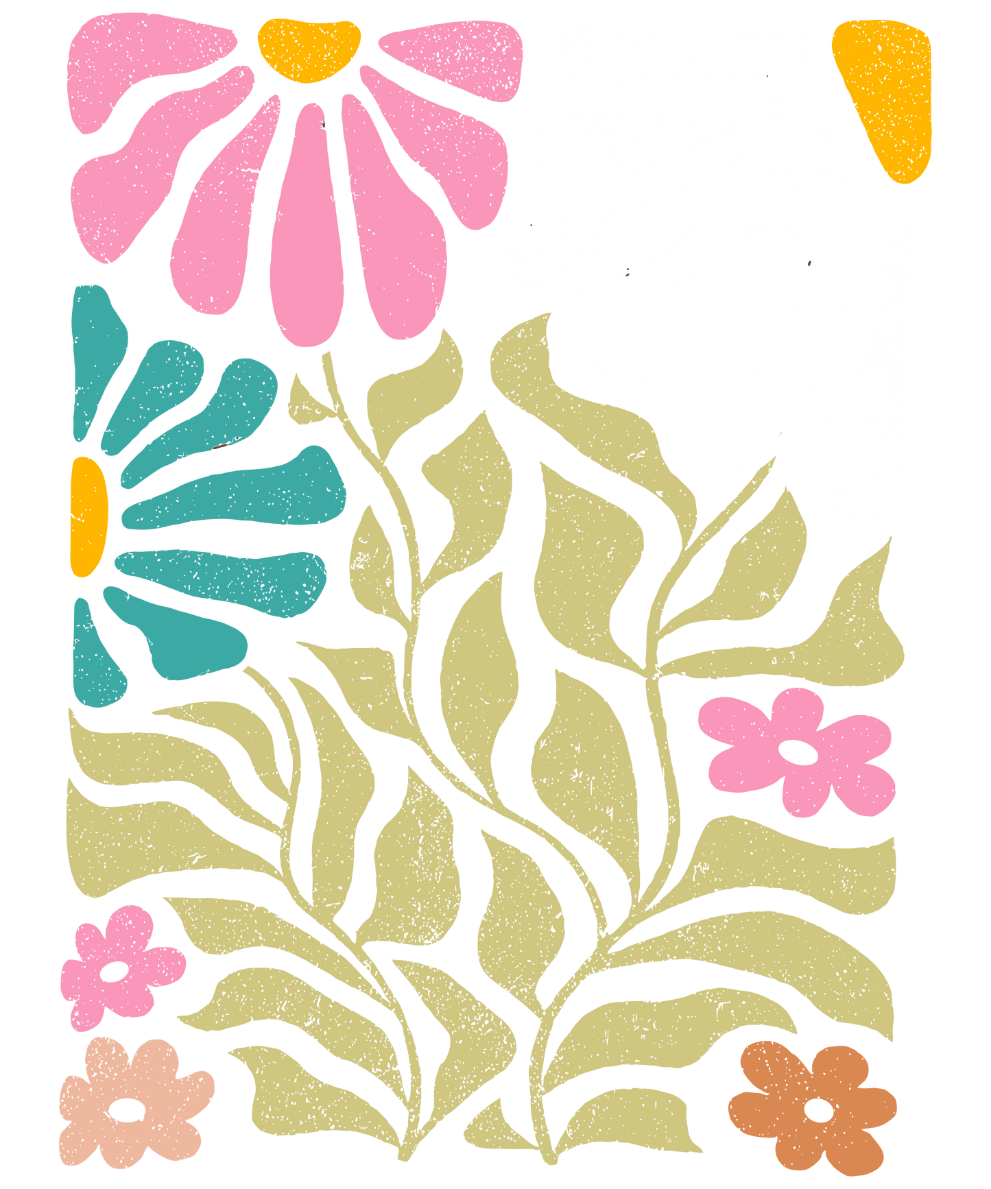 Bügelbild "groovy retro flowers"
