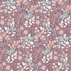 Baumwolljersey "Blumen hellmalve" - 0,5m