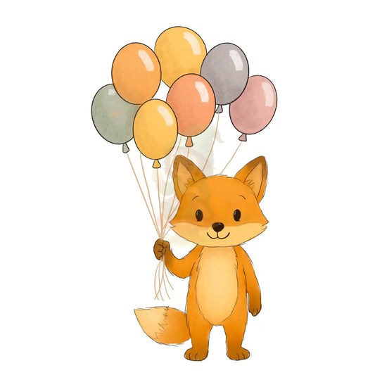 Bügelbild ’Ballonverkäufer Fuchs’