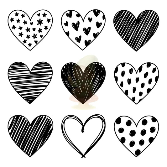 Bügelbild ’Hearts’