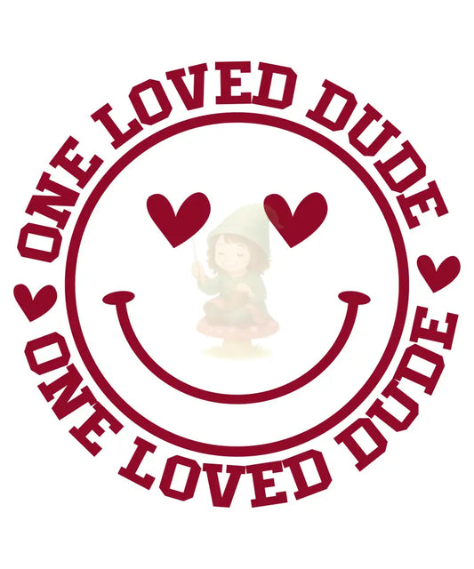 Bügelbild ’One loved dude’ rund