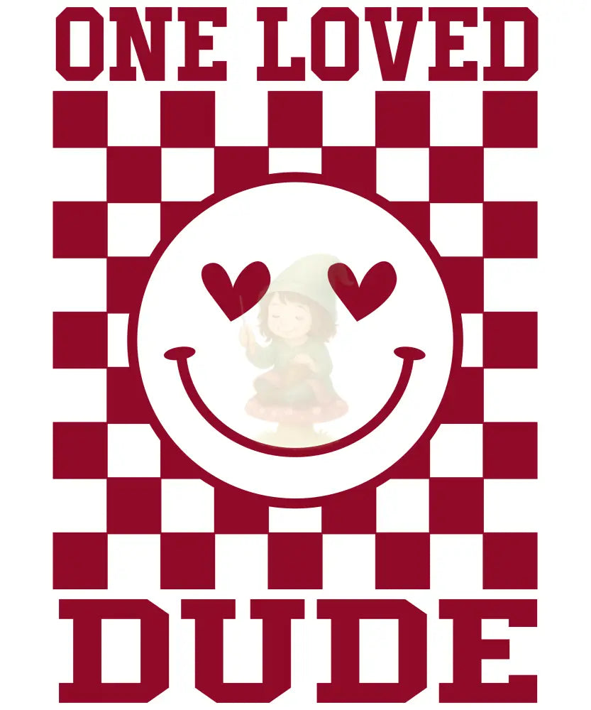 Bügelbild ’One loved dude’ viereckig