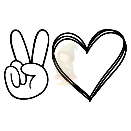 Bügelbild ’Peace Heart’