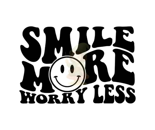 Bügelbild ’Smile more worry less’