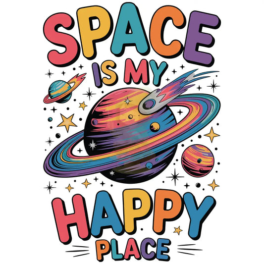 Bügelbild ’Space is my happy place’