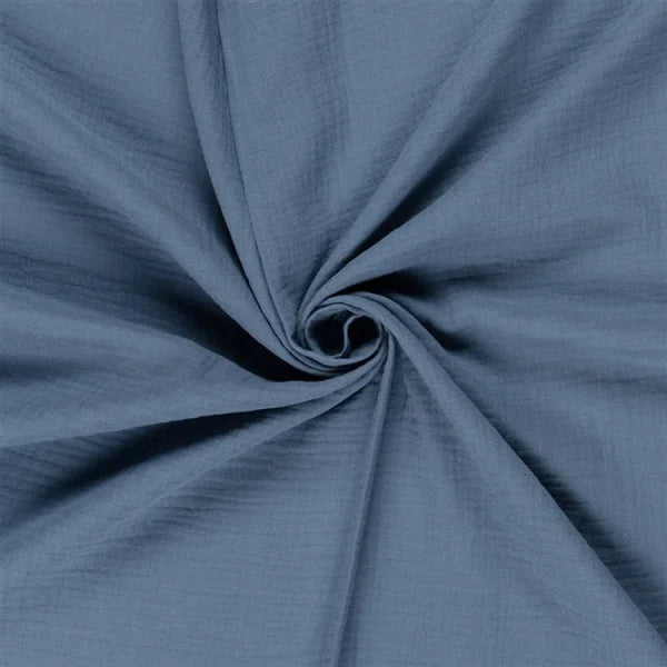 Musselin - jeansblau