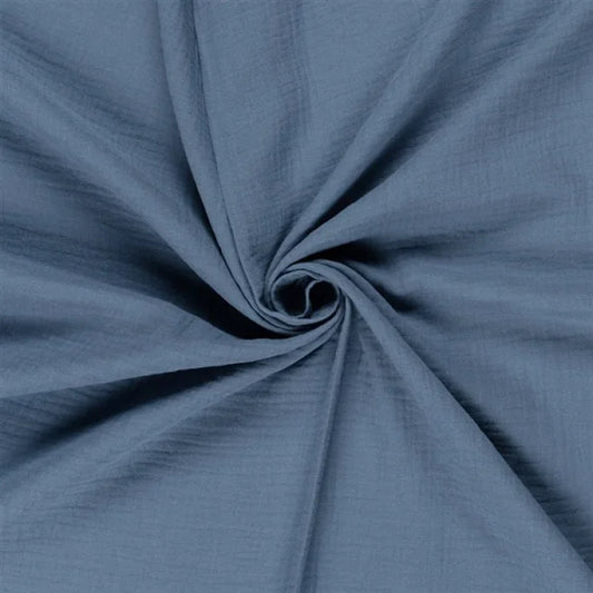 Musselin - jeansblau