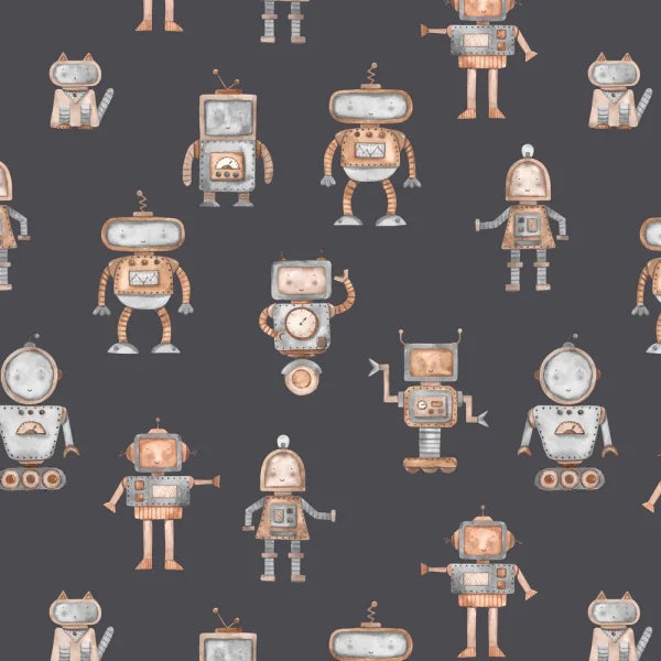 Baumwolljersey "Roboter" 0,5m