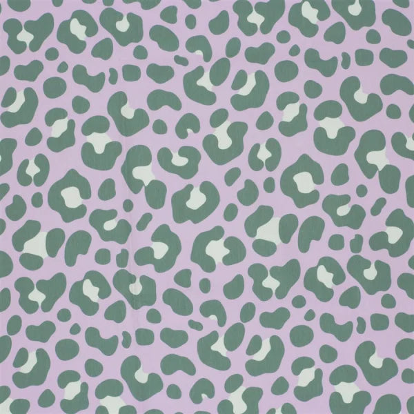 Baumwolljersey "Leo helllilia/basilikum" - 0,5m