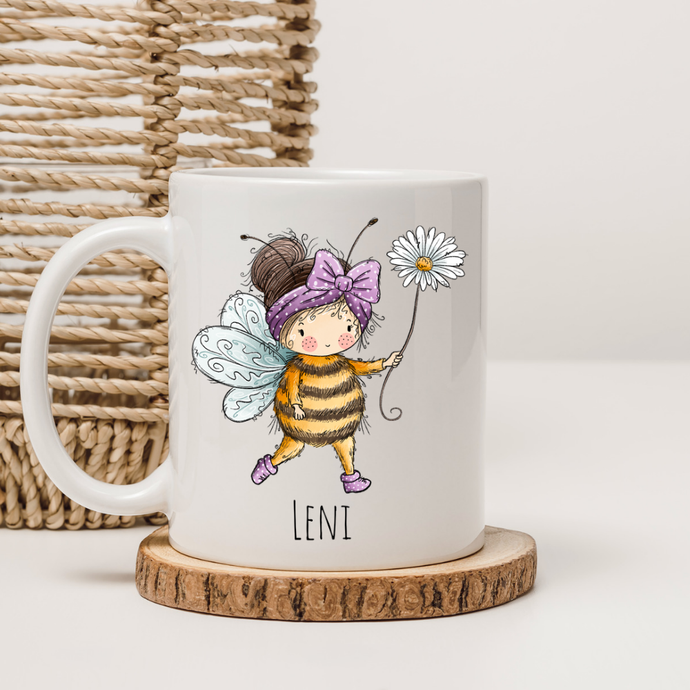 Tasse "Bienenmadl" - personalisierbar (5 Schriftarten)