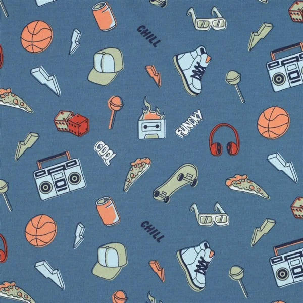 Baumwolljersey "Cool and Funky" - 0,5m