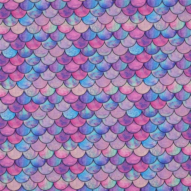 Baumwolljersey "Merjungfrauschuppen" - 0,5m