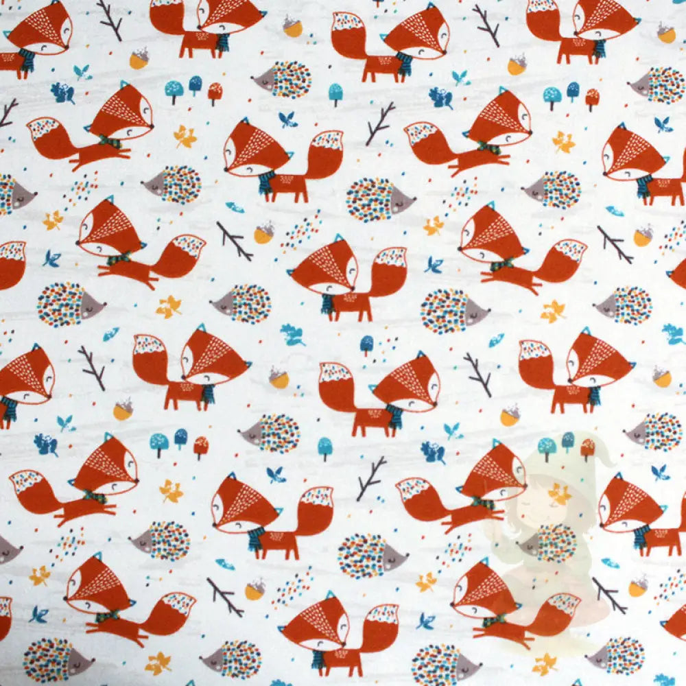 STOFFONKEL Bio-Jersey Fuchs und Igel (GOTS) - 0,5m