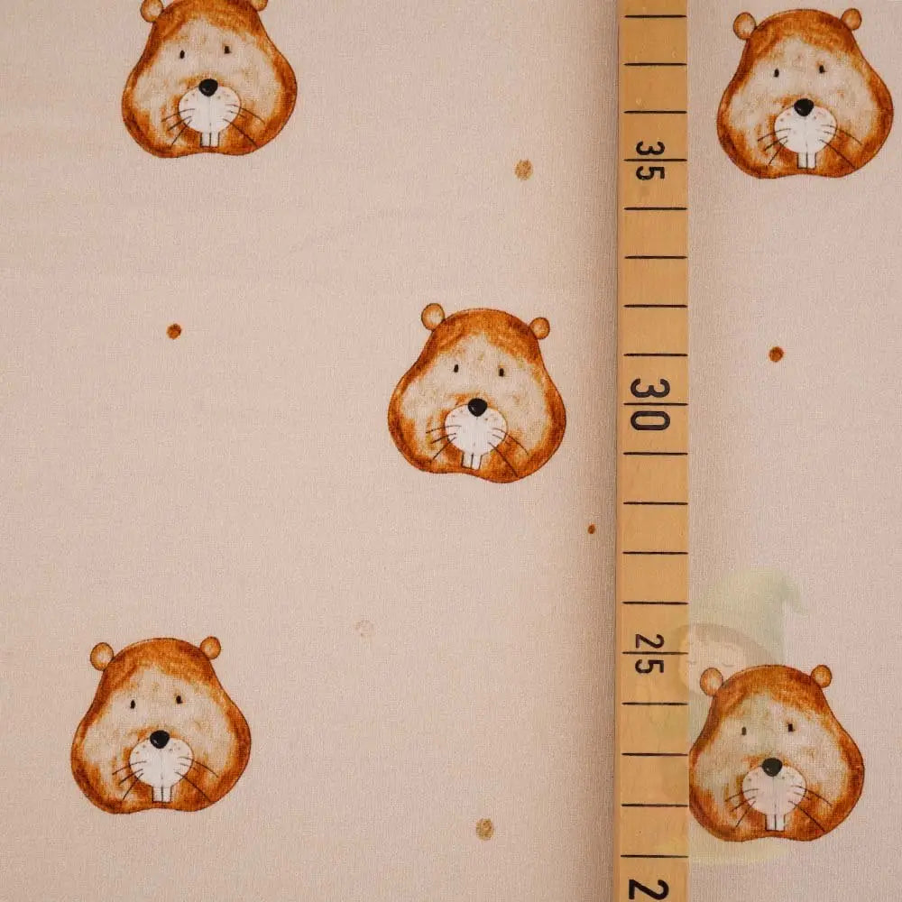 STOFFONKEL Bio-Jersey ’Mr. Beaver’ (GOTS) - 0,5m